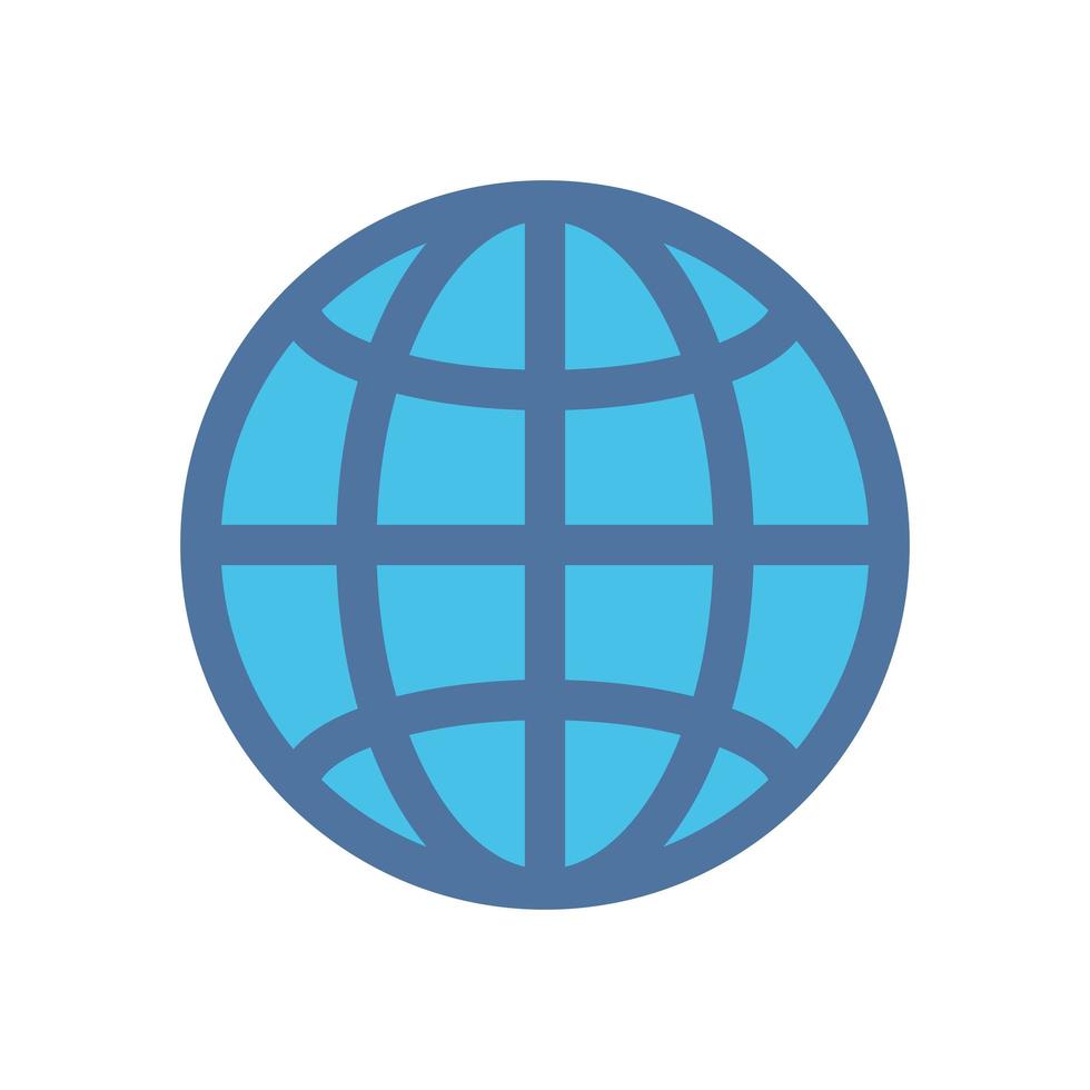 sphere planet browser isolated icon vector