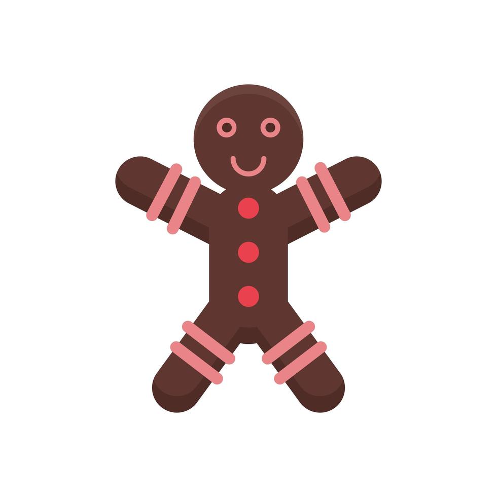 merry christmas ginger cookie icon vector