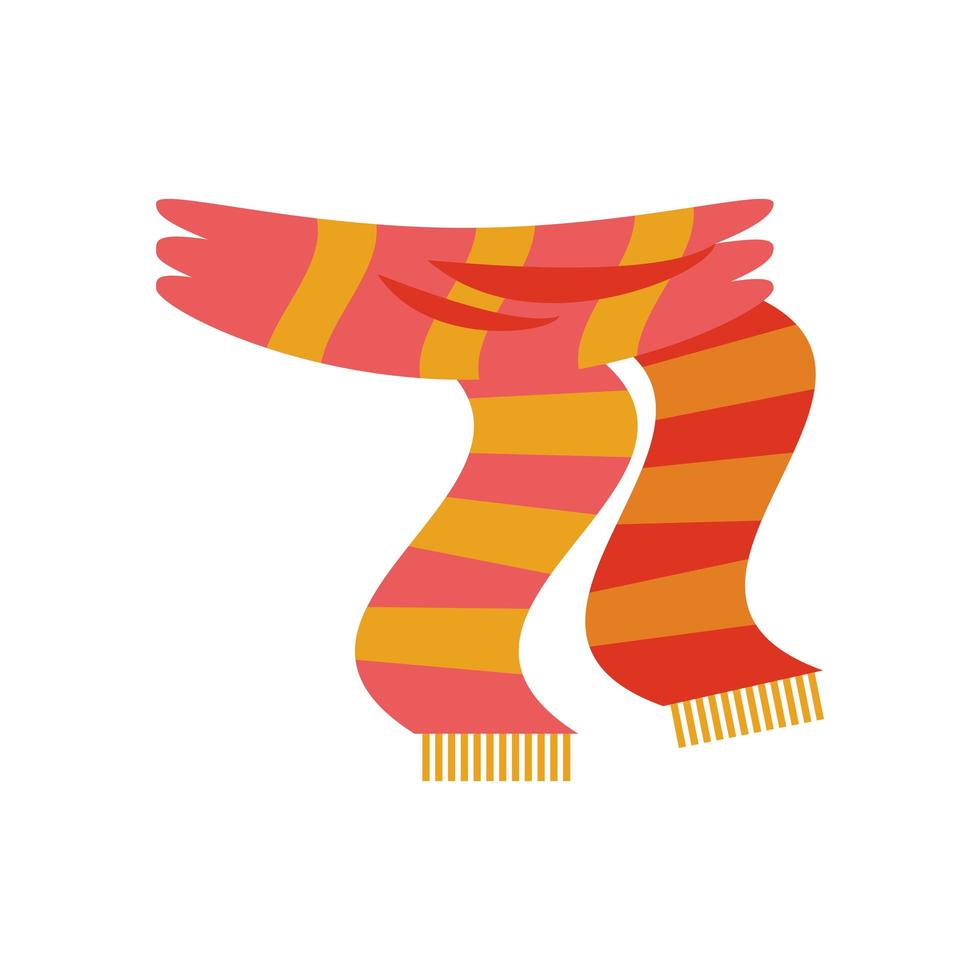 scarf winter clothes isolated icon vector