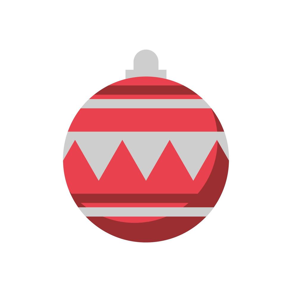 merry christmas ball hanging decoration vector