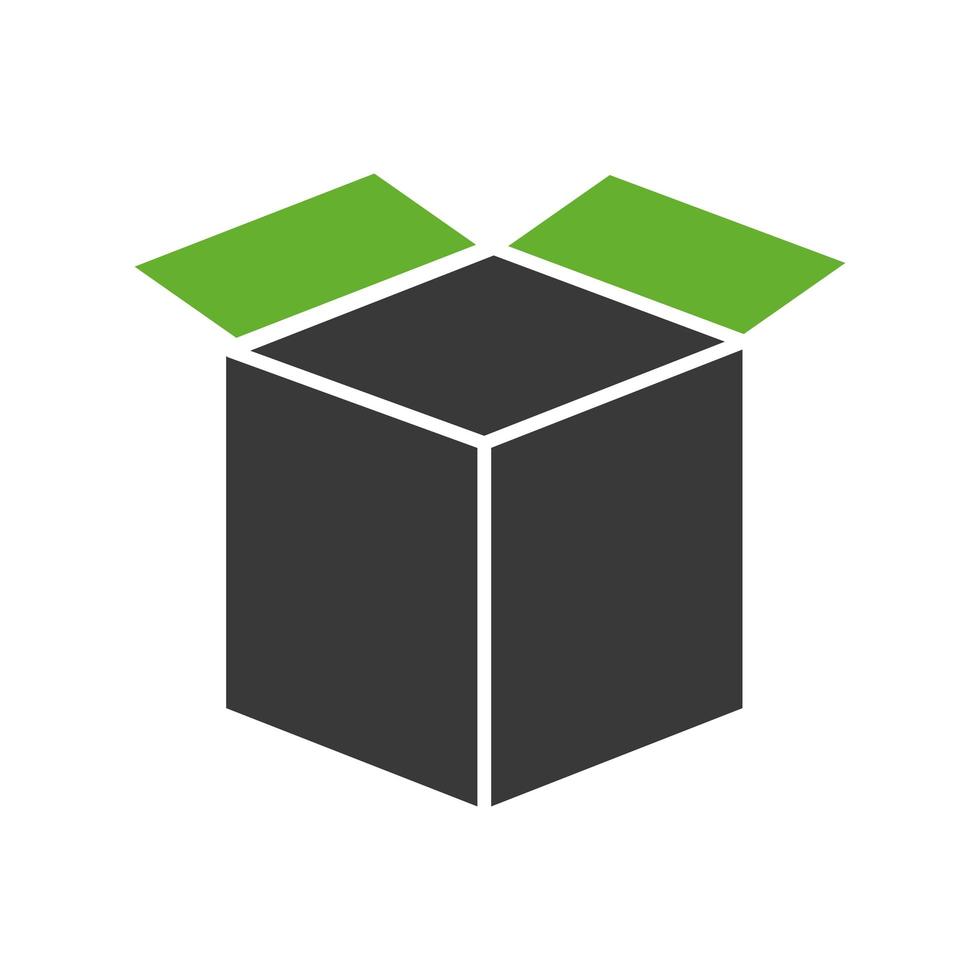 box carton packing isolated icon vector