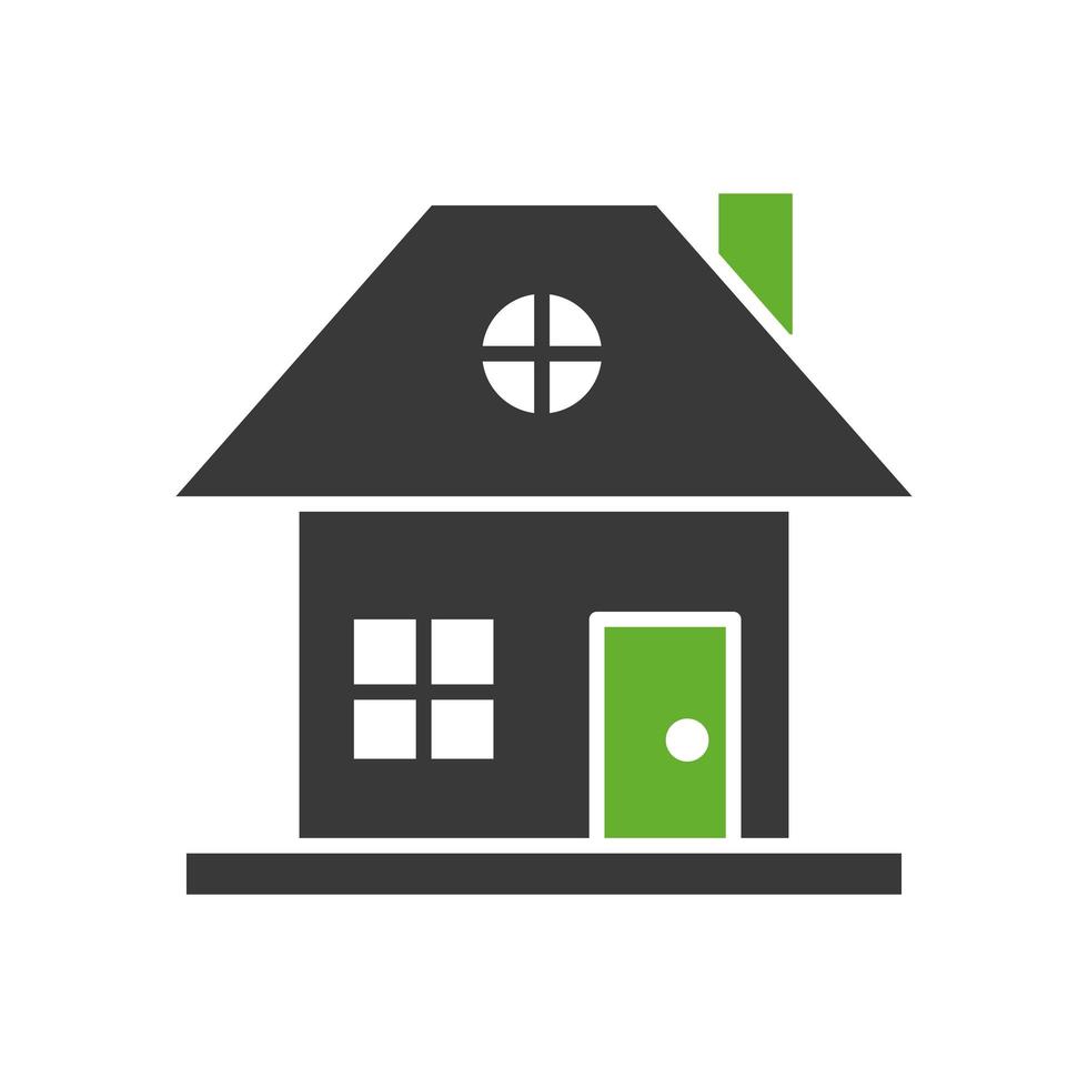 house front facade isolated icon vector