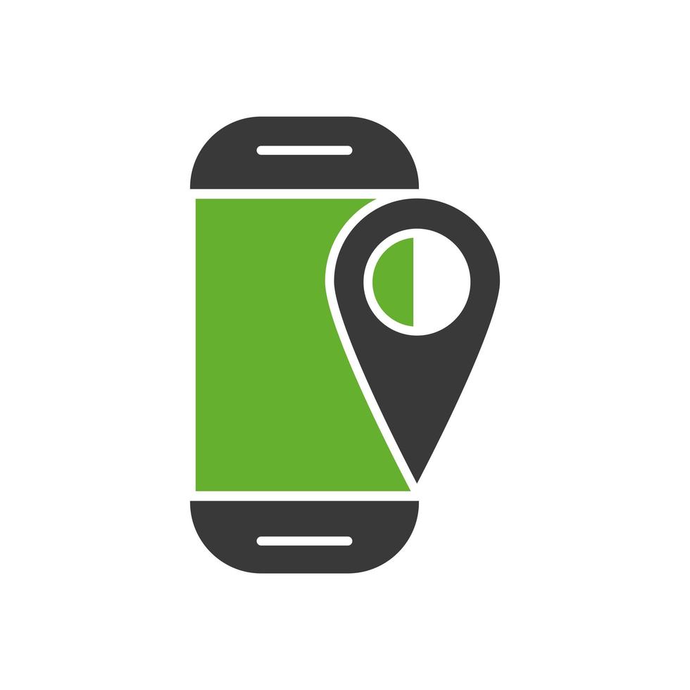 smartphone device with gps app vector