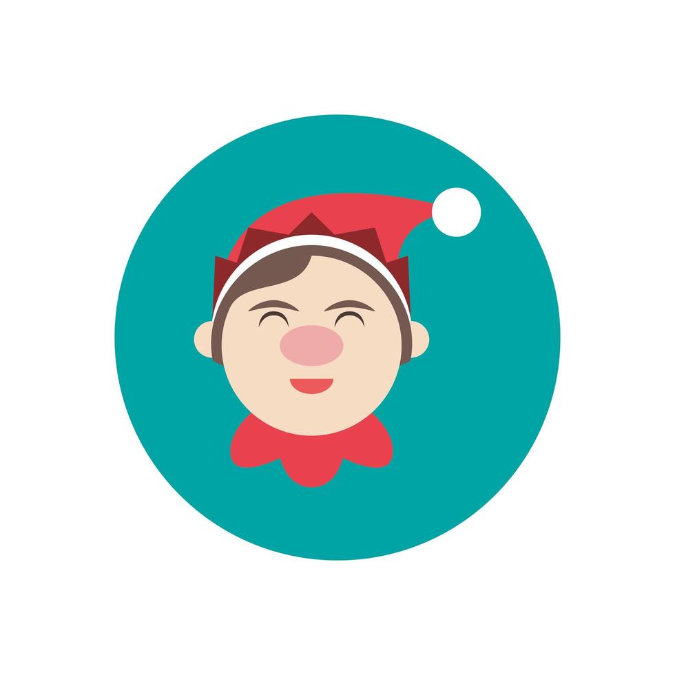 cute santa helper christmas character vector