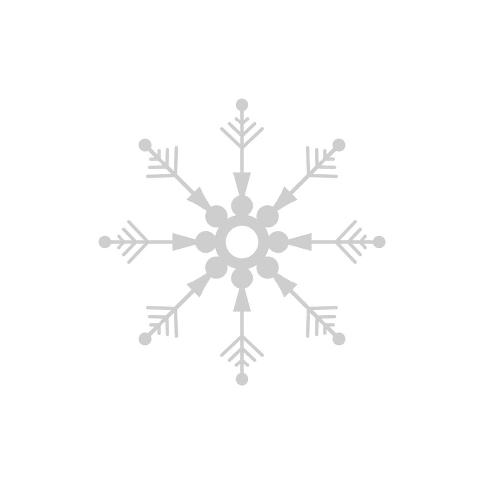 happy merry christmas snowflake icon vector