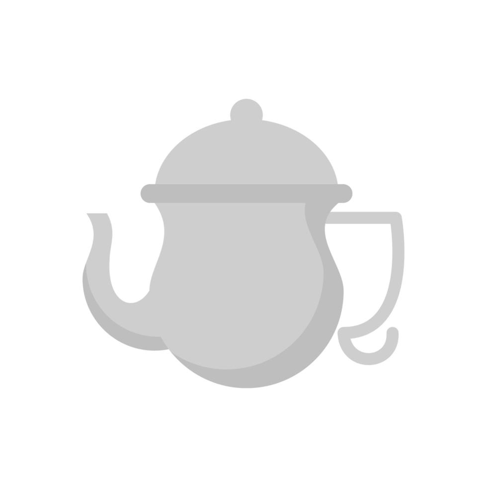 kitchen teapot ceramic utensil icon vector