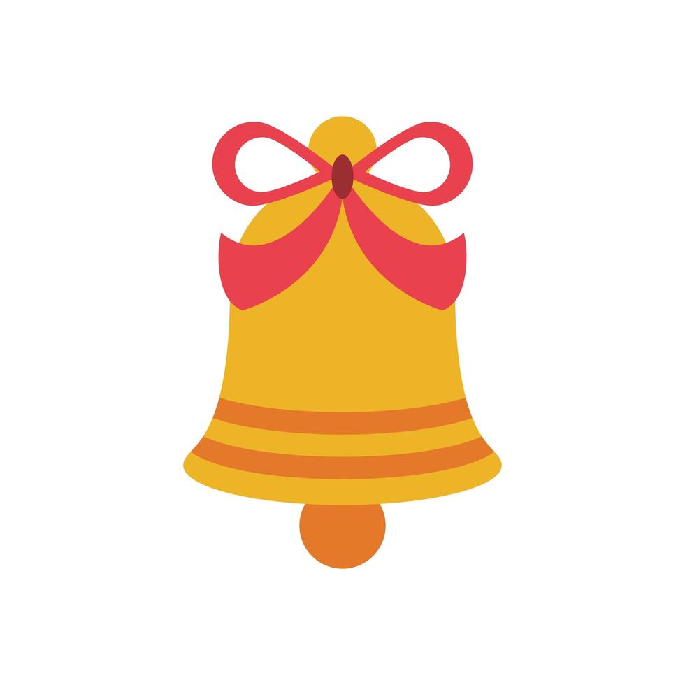 merry christmas bell decoration icon vector
