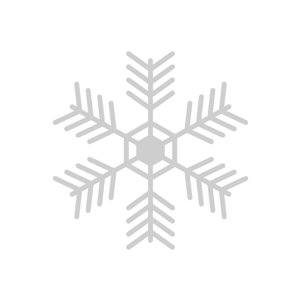 happy merry christmas snowflake icon vector