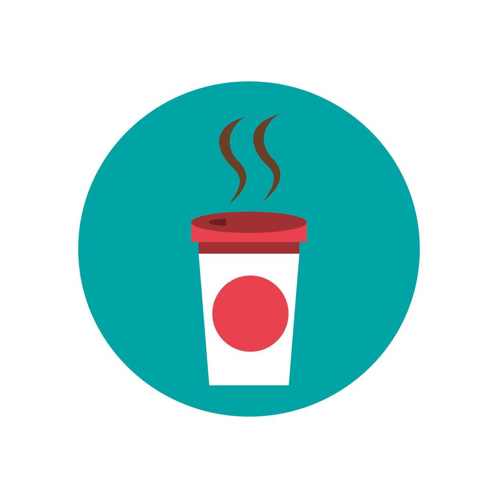 coffee in plastic container icon vector