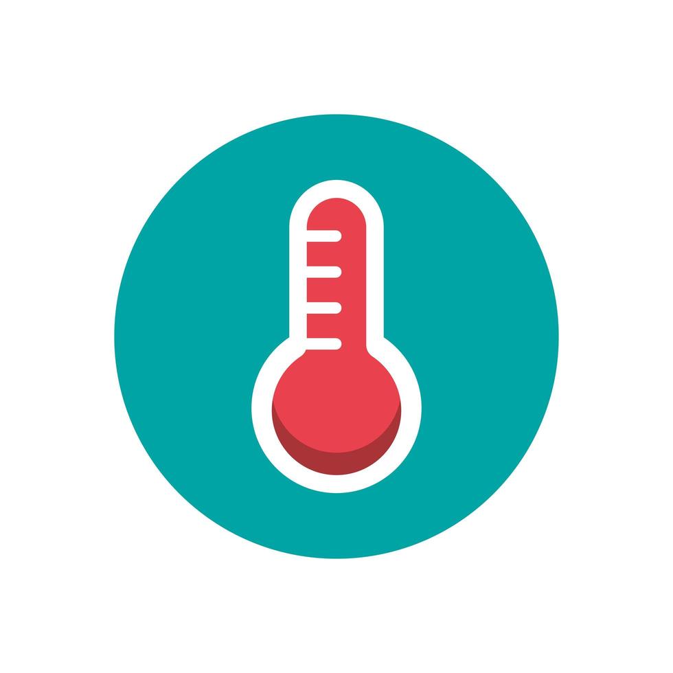 termómetro, temperatura, medida, aislado, icono vector