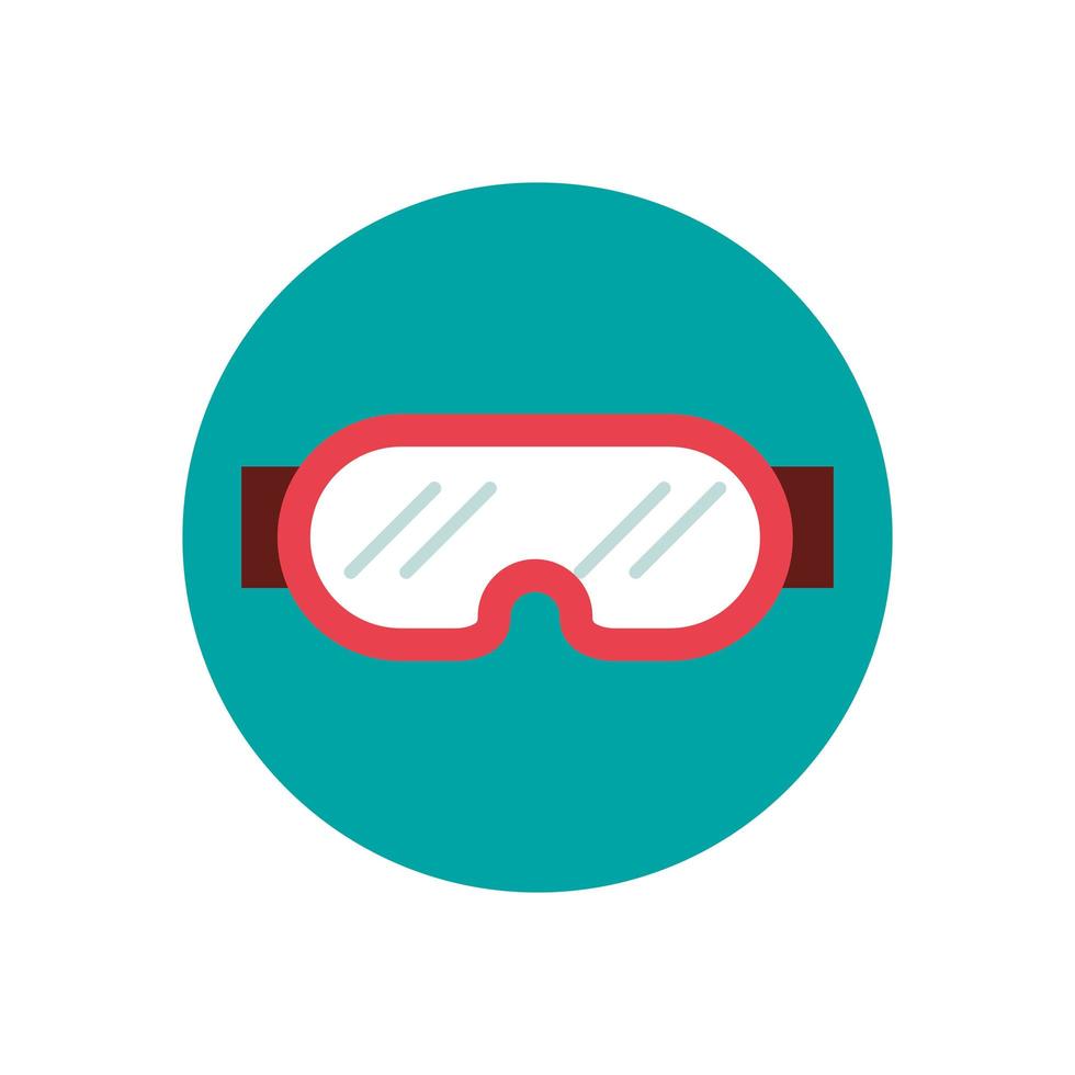 winter goggles mask isolated icon vector