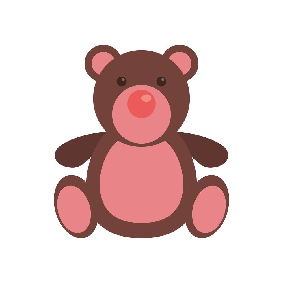 lindo osito de peluche vector