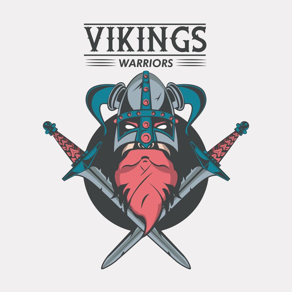 Vikings warriors printed tshirt template vector