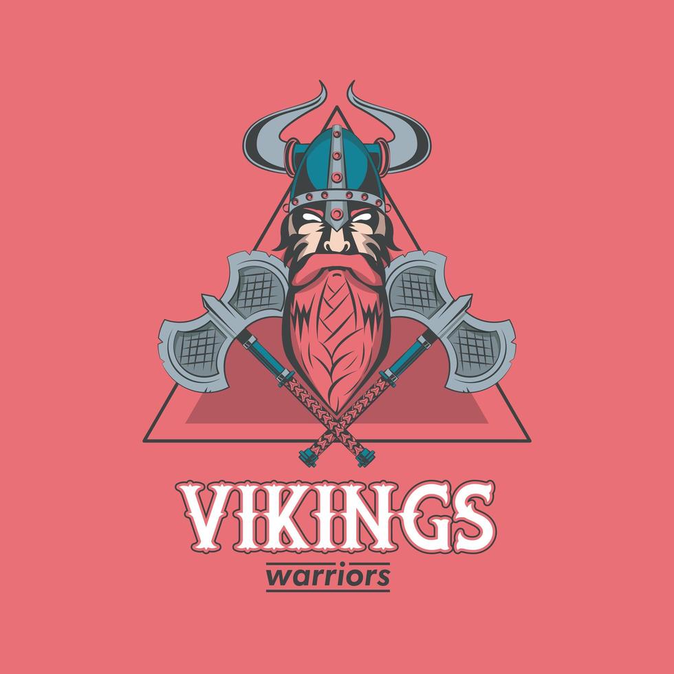 plantilla de camiseta impresa guerreros vikingos vector