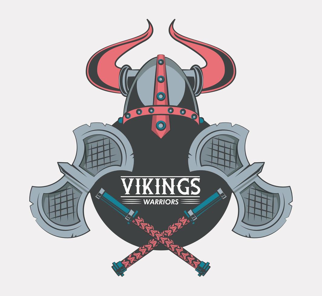 Vikings warriors printed tshirt template vector