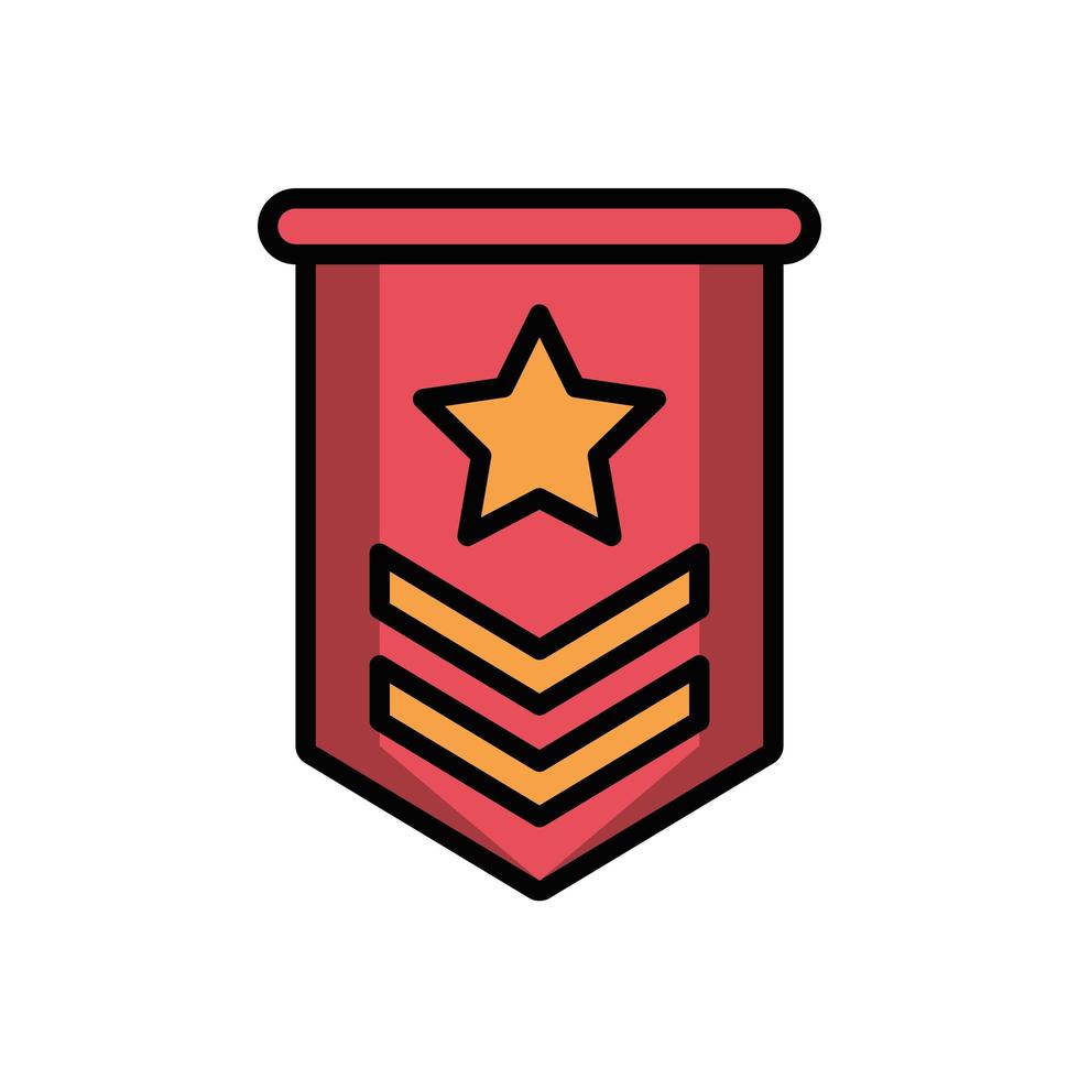 military force medal isolated icon vector