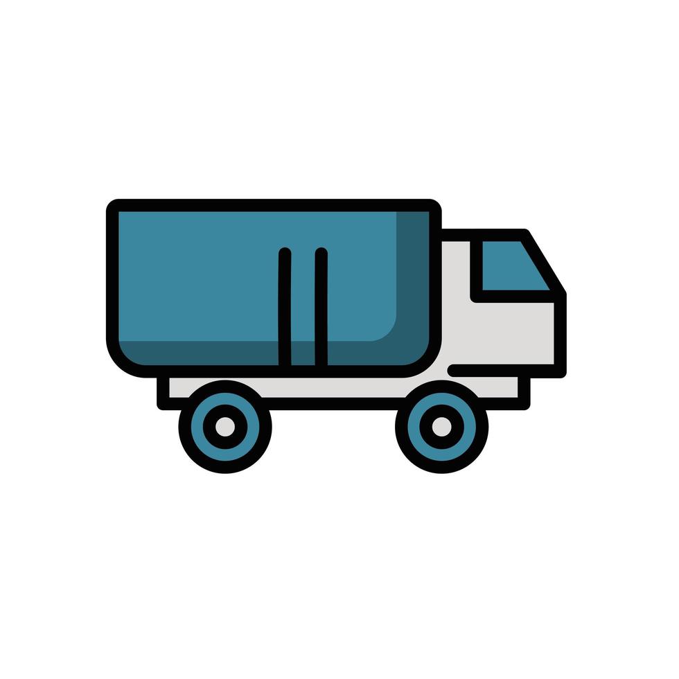 military force truck isolated icon vector