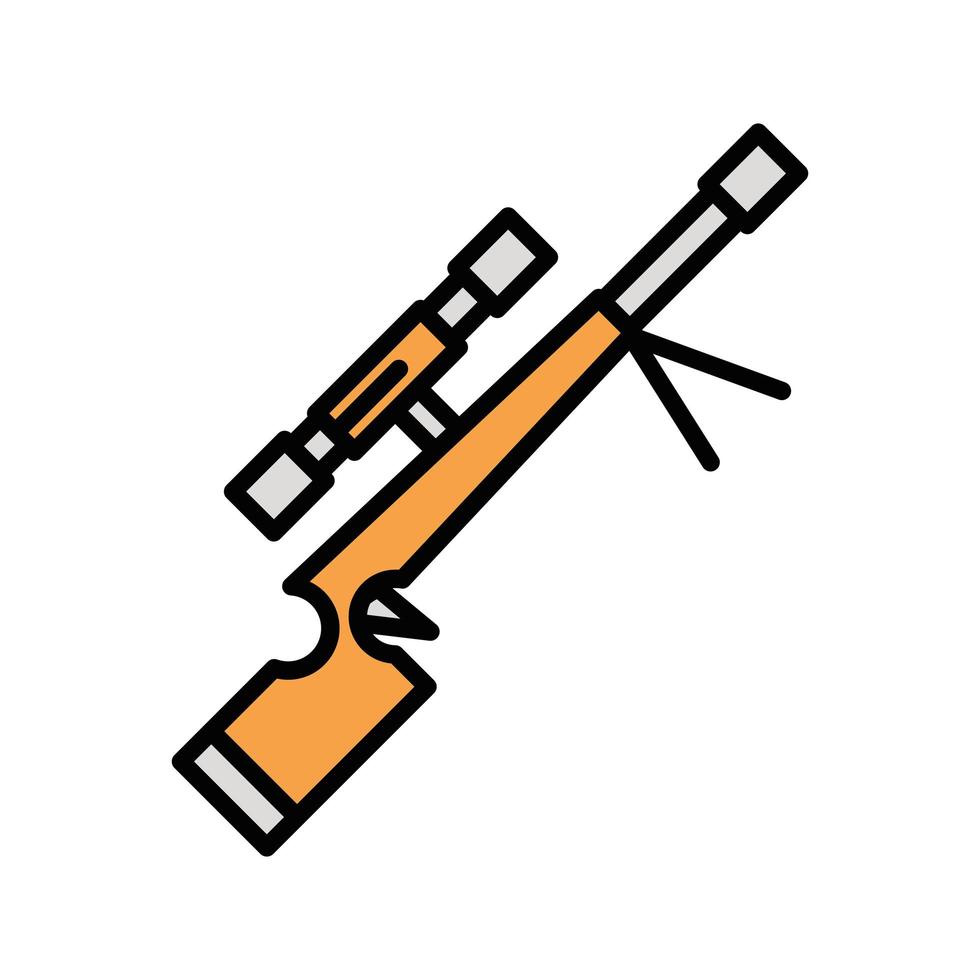gun military force isolated icon vector