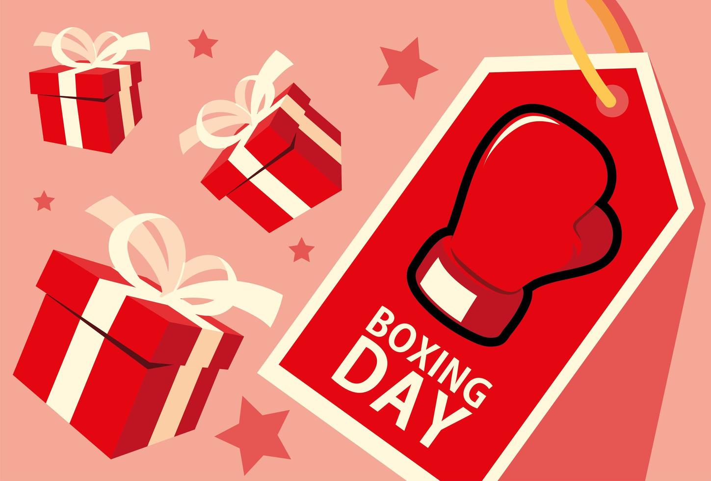 precio de etiqueta del día de boxeo vector