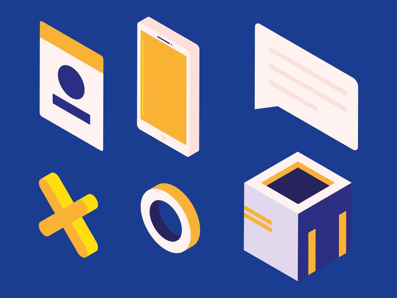 virtual reality icons vector