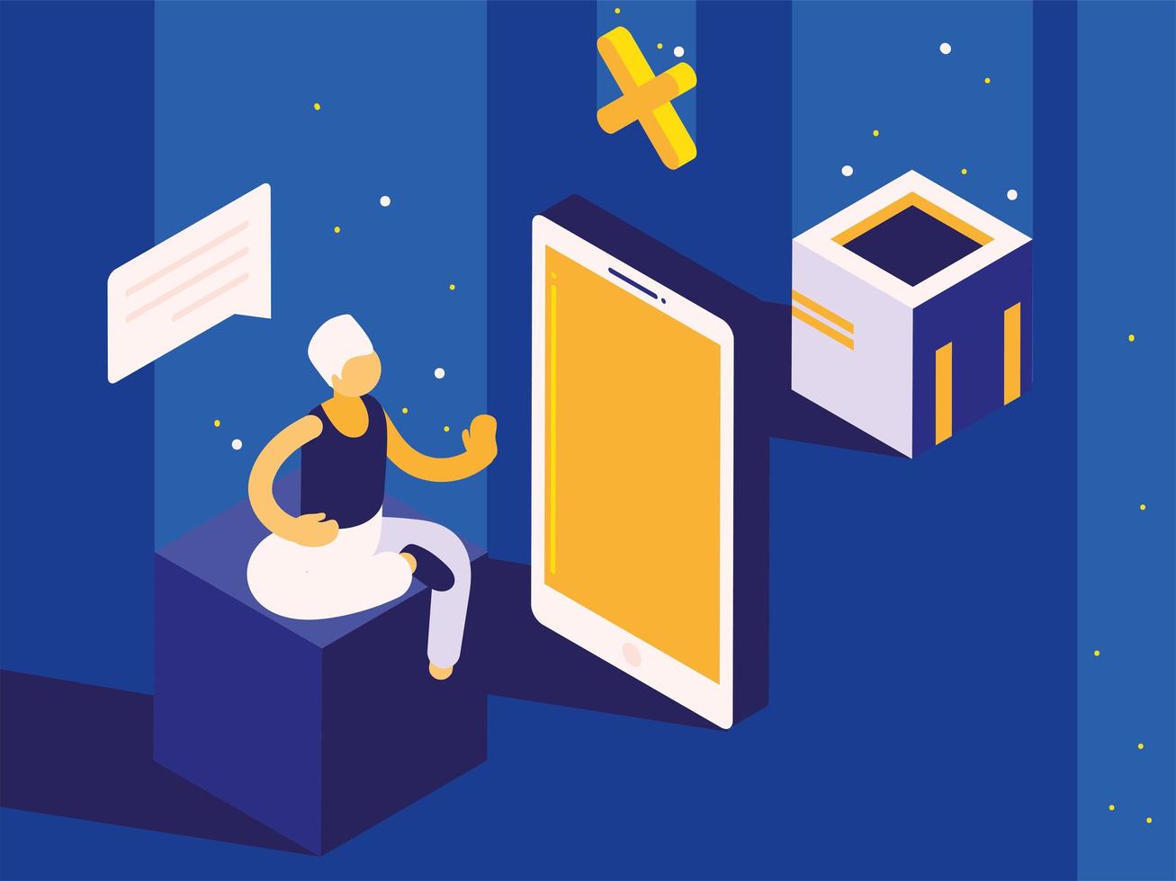 gamer virtual reality vector