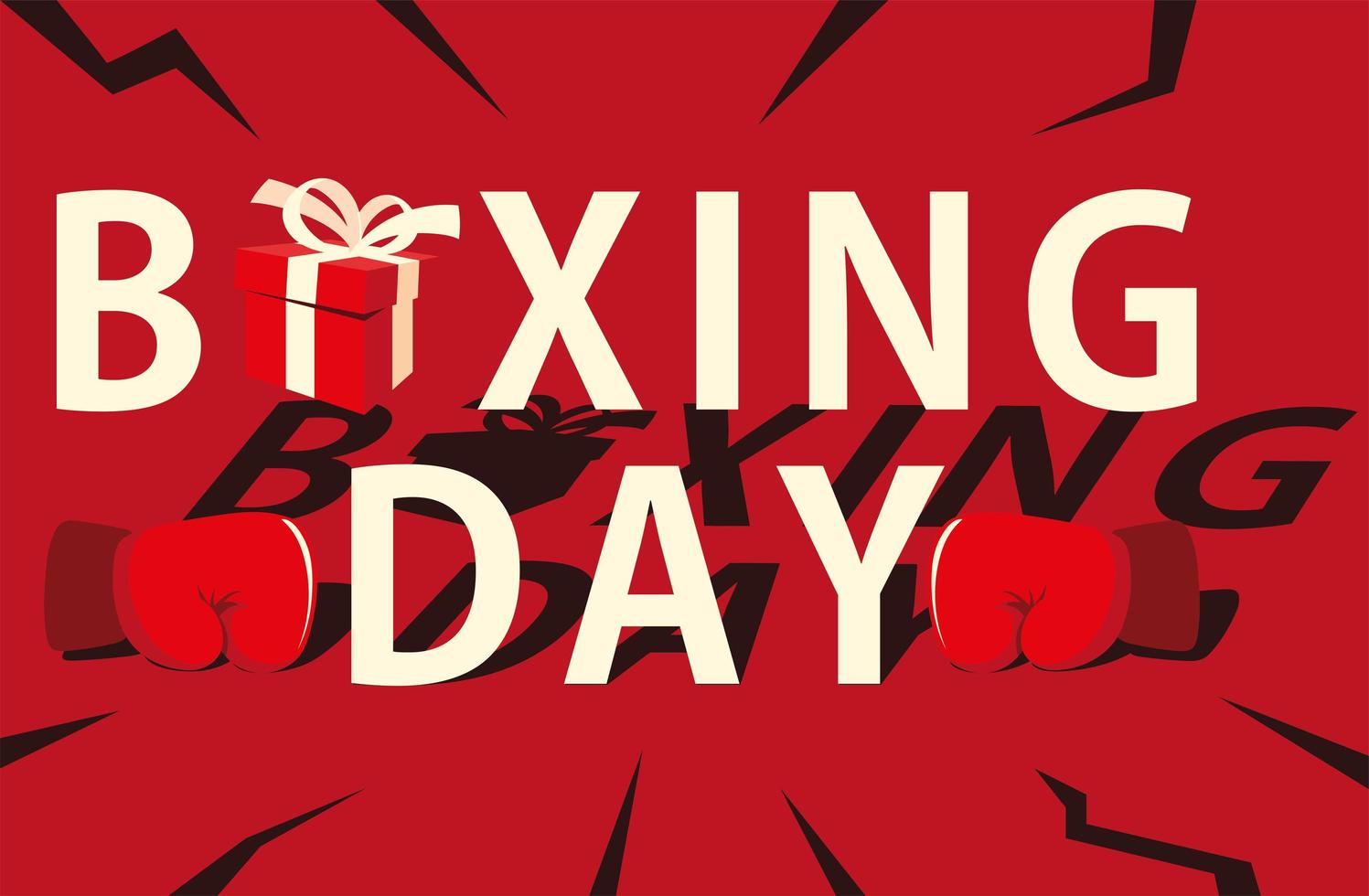 boxing day poster vector