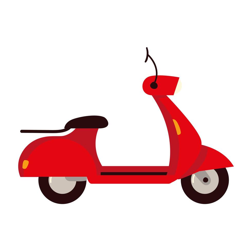 red scooter transport vector