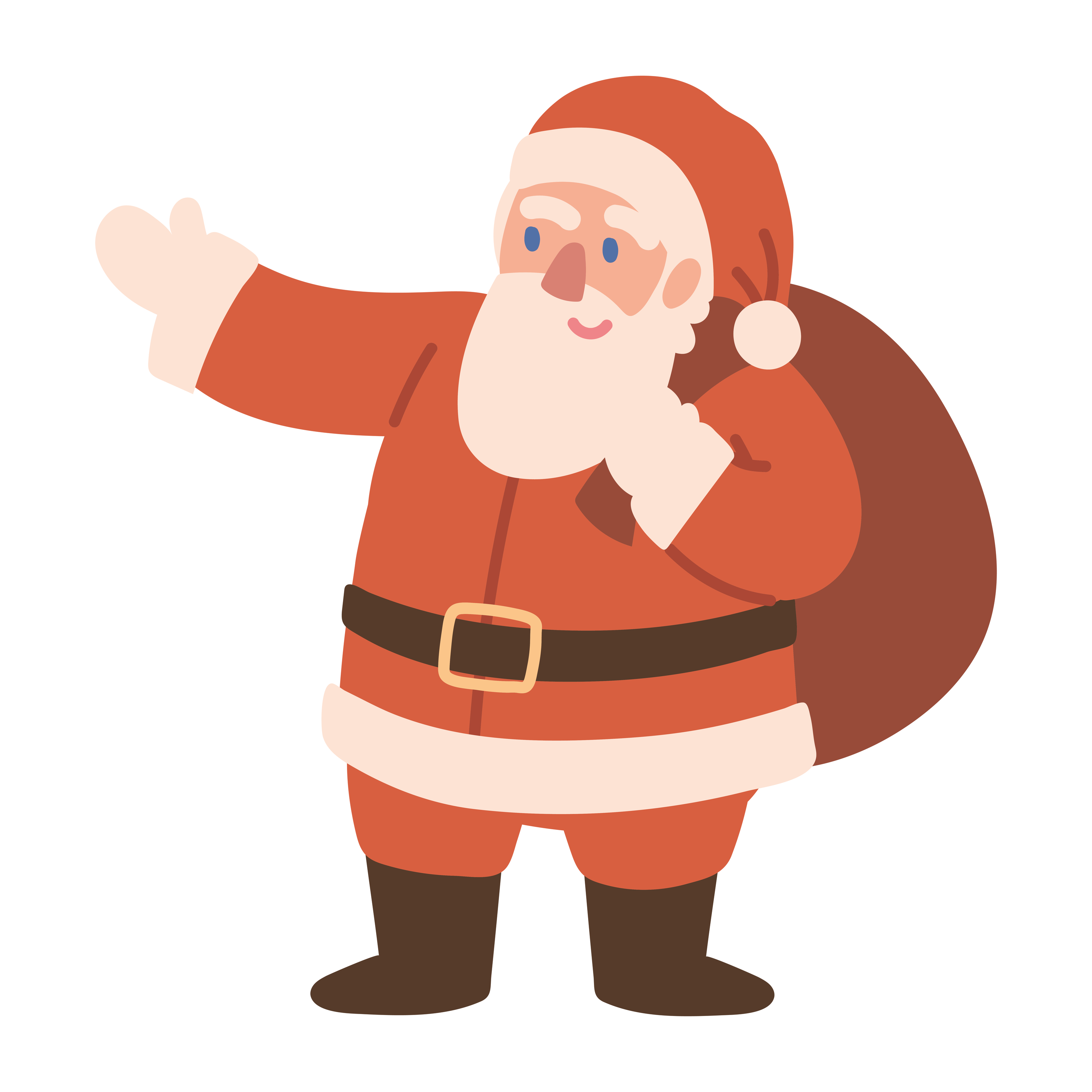 santa with bag gifts 4416031 Vector Art at Vecteezy