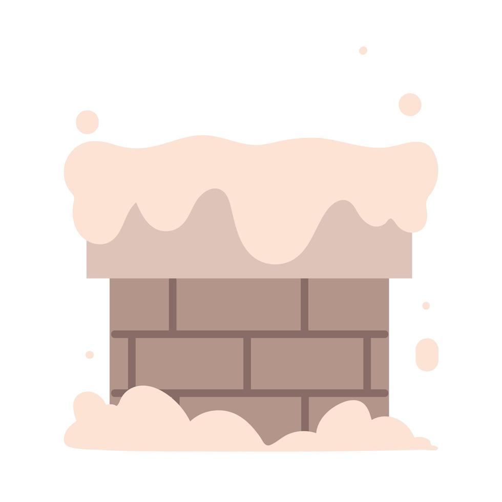 chimney and snow vector