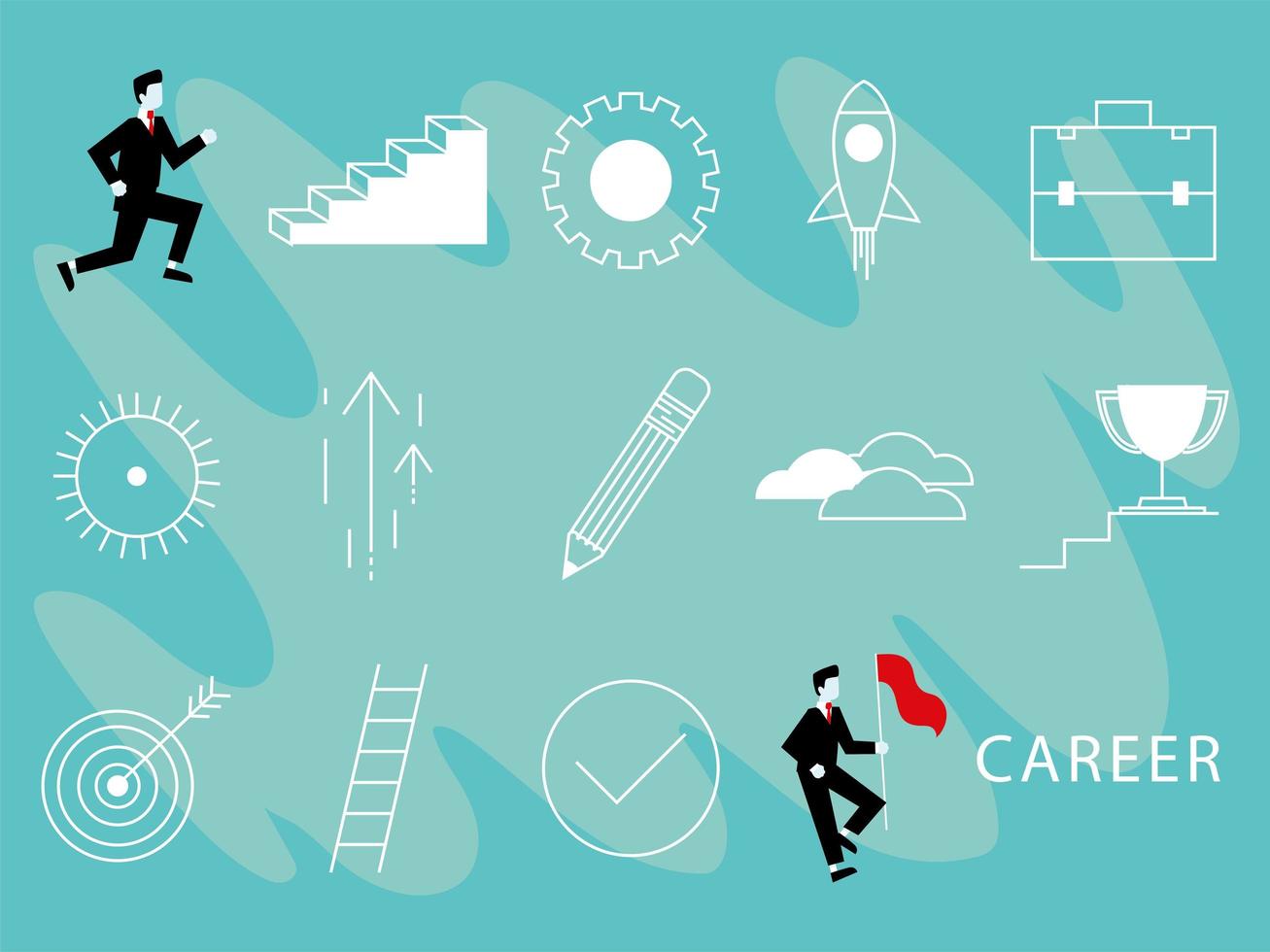career development icons vector