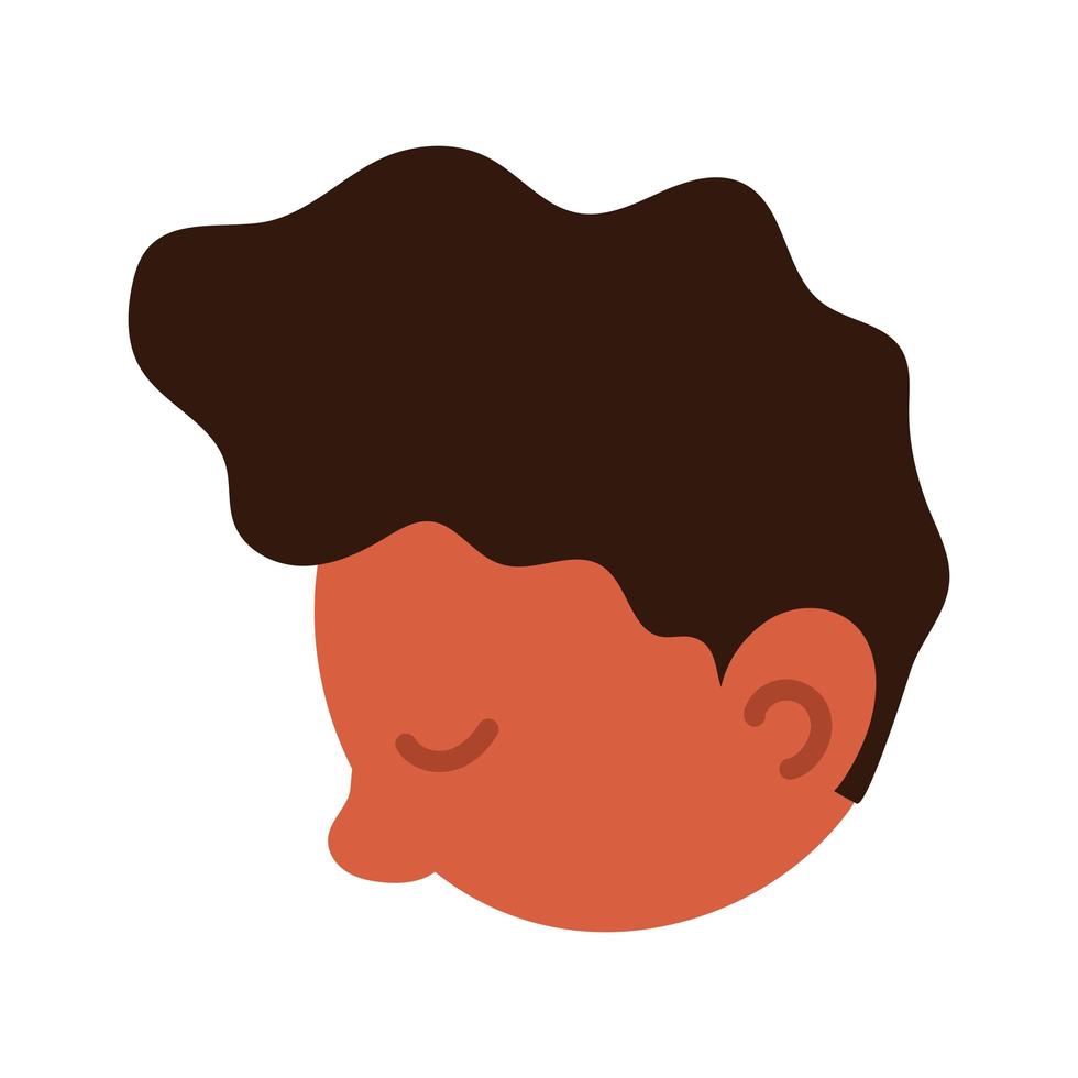 man head closed eyes vector
