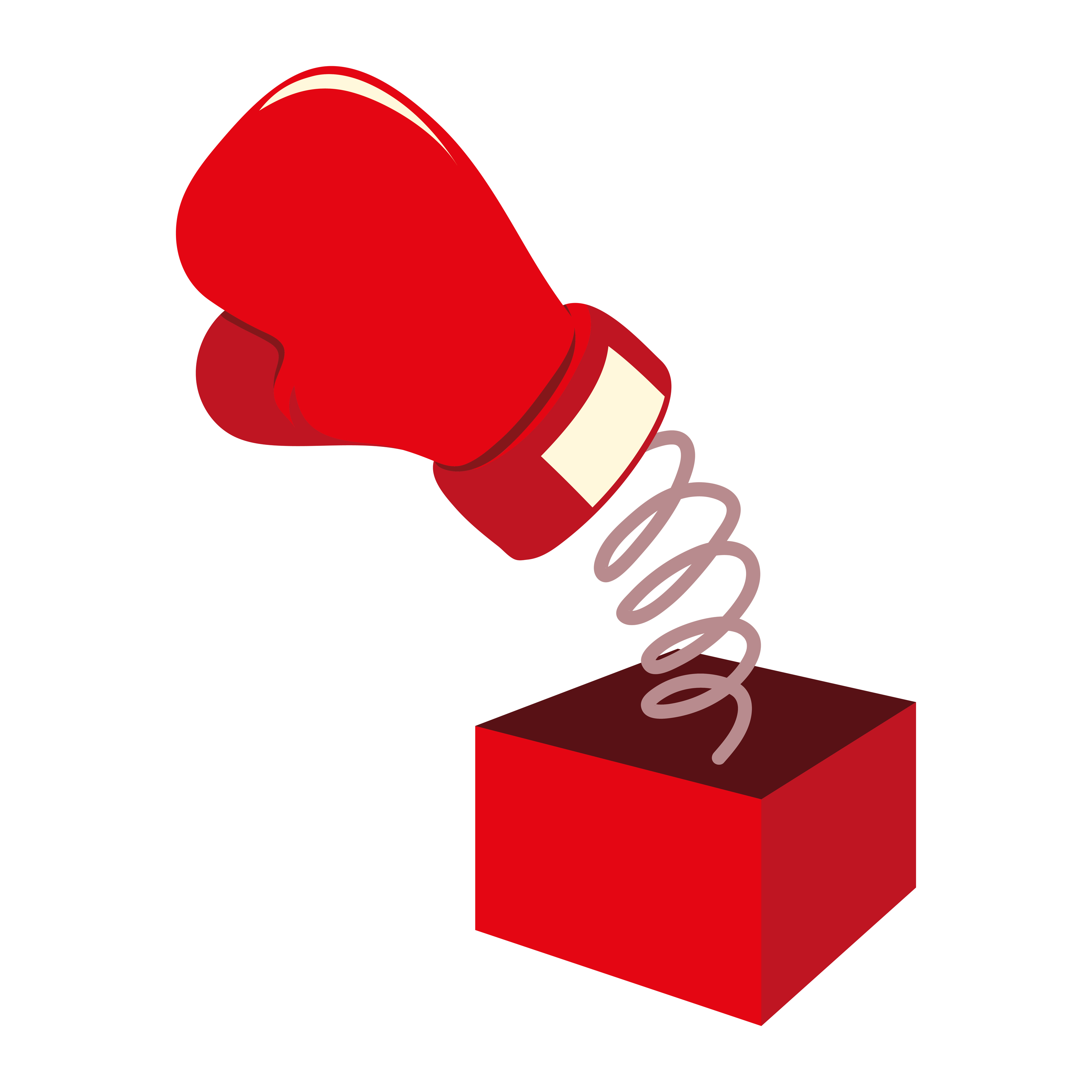 boxing glove coming out of box 4416112 Vector Art at Vecteezy