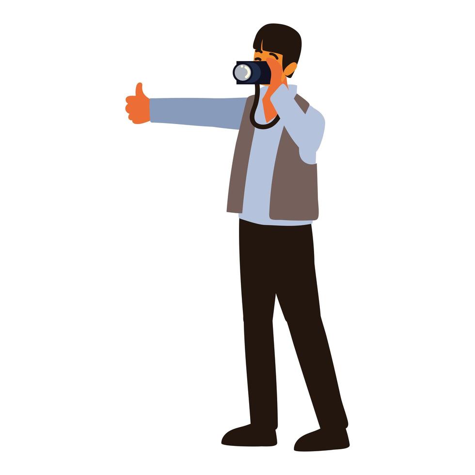 guy using a camera vector