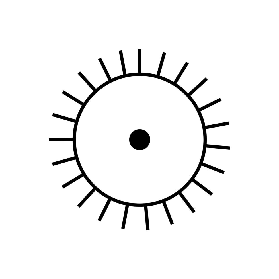 clima de sol lineal vector