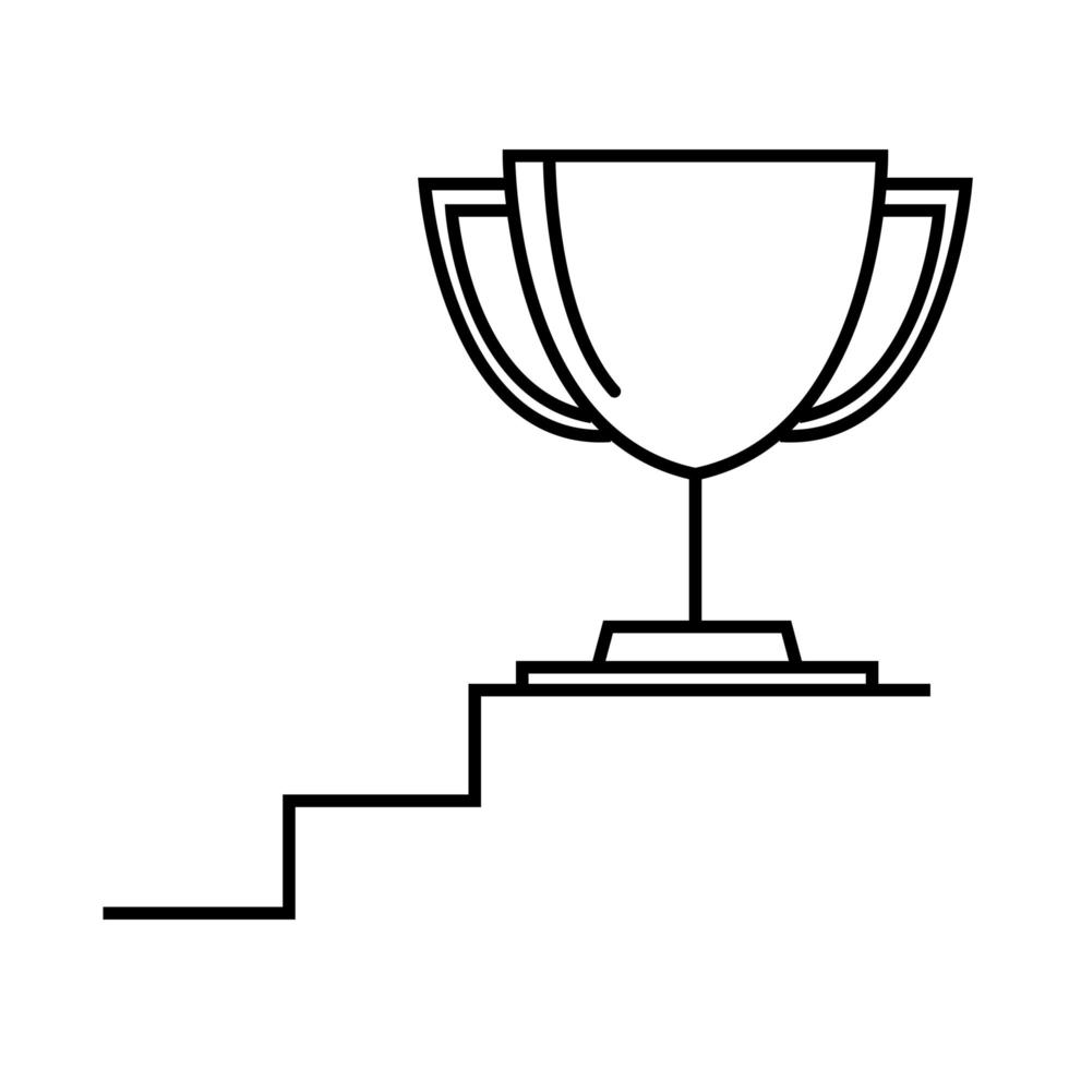 trophy on top ladder vector