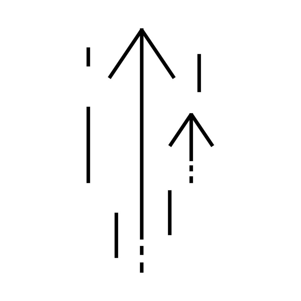 line arrows upward vector