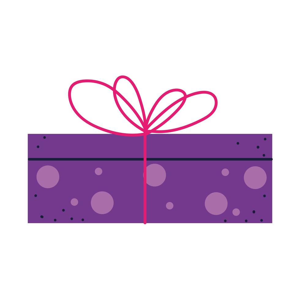 dotted gift box vector