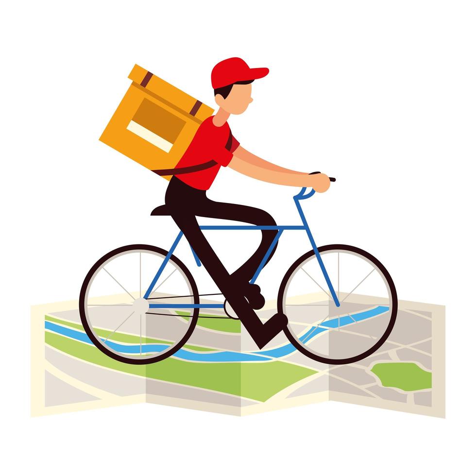 delivery man character vector