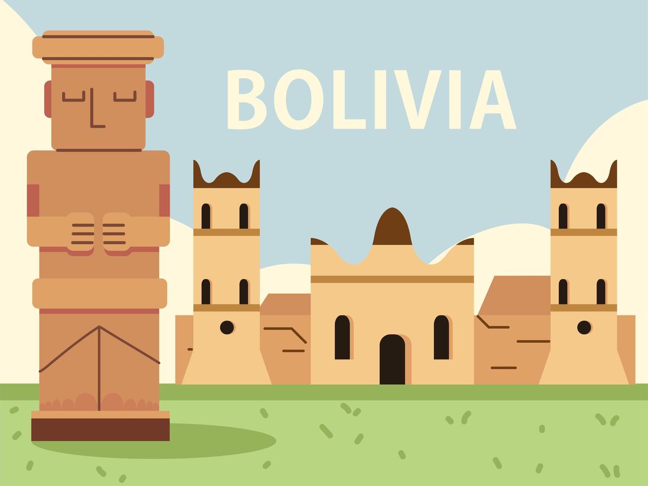 bolivia culture and archeology vector