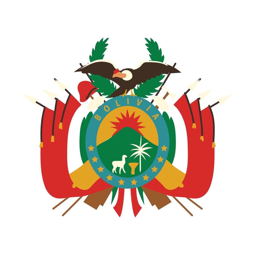 escudo de armas boliviano vector