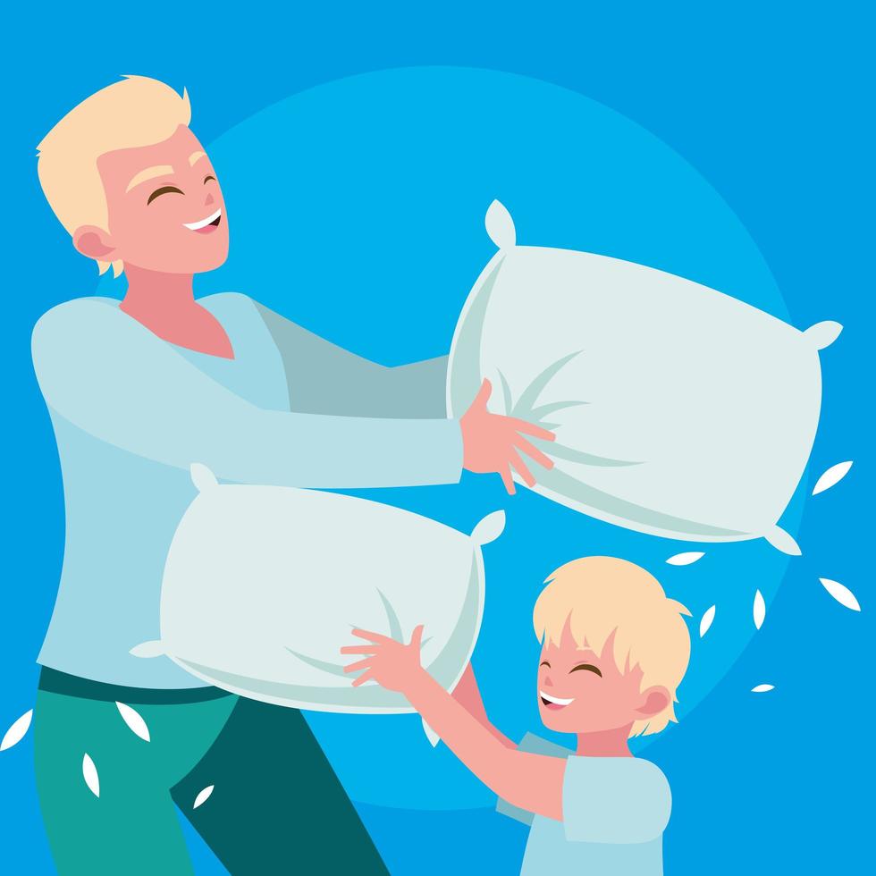 Father playing with son design vector