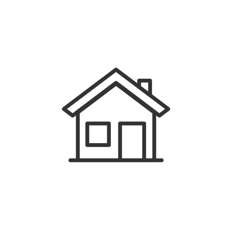 simple house icon on white background vector