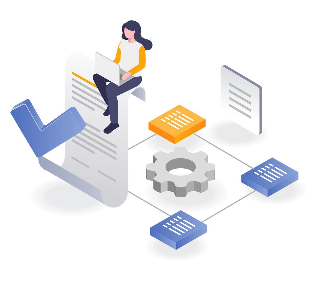 Концепция business process improvement. Quick start. Векторные изображения офис. Workflow пример. Учреждение вектор.