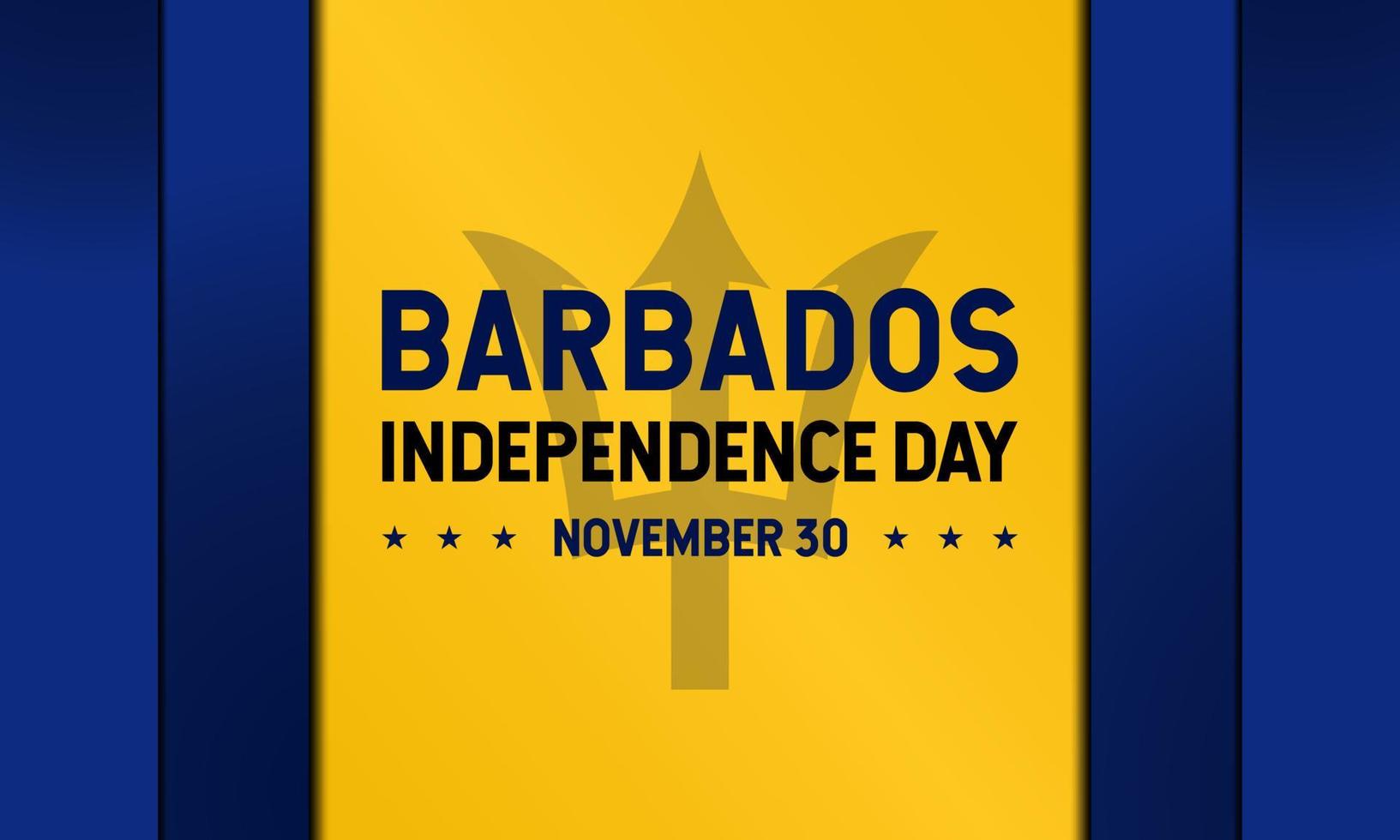 Barbados Independence Day Background or Greeting Card Design. November