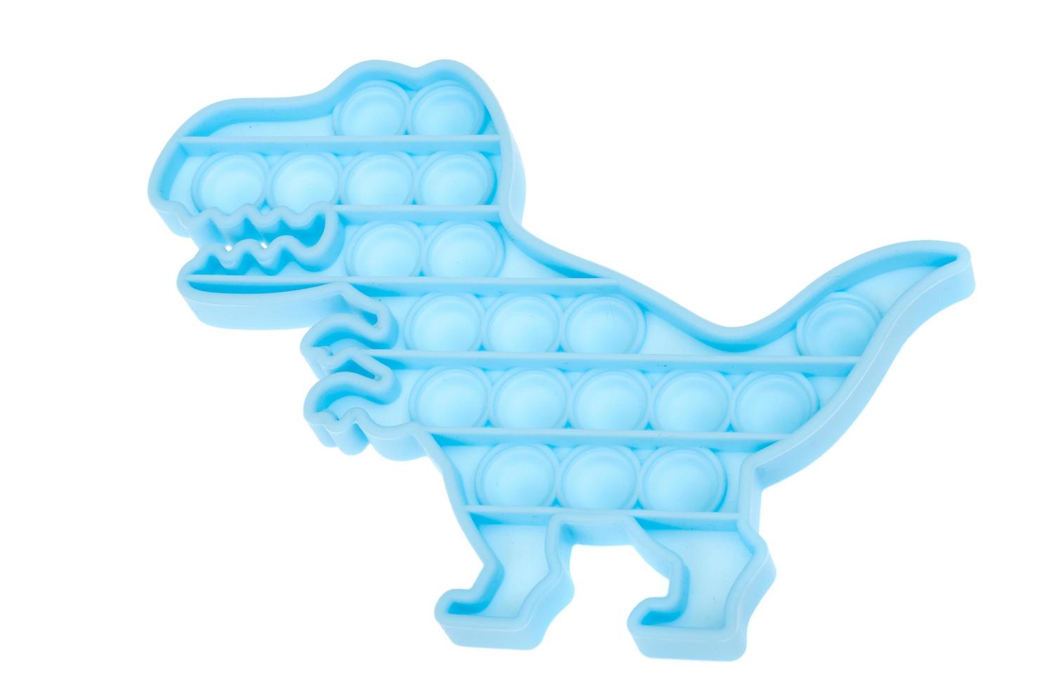 Blue dinosaur simple dimple, pop it. Fashionable and modern anti stress toy for children and adults photo