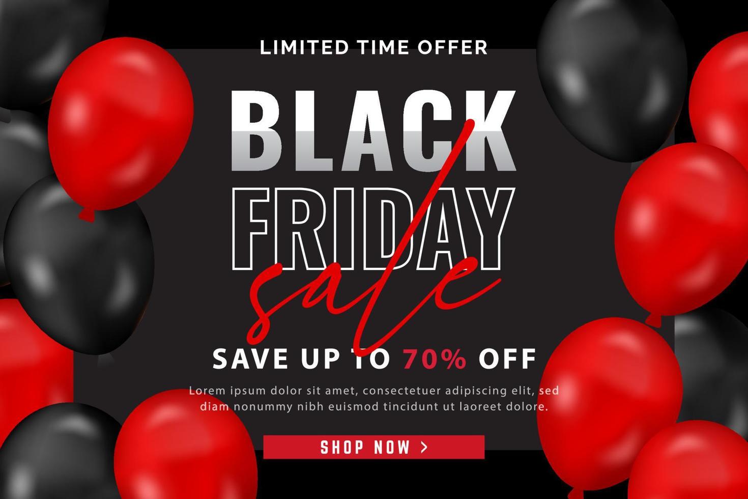 black friday sale banner, black friday social media post vector