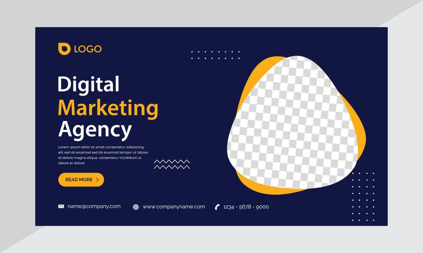 digital marketing banner design, business marketing flyer design vector