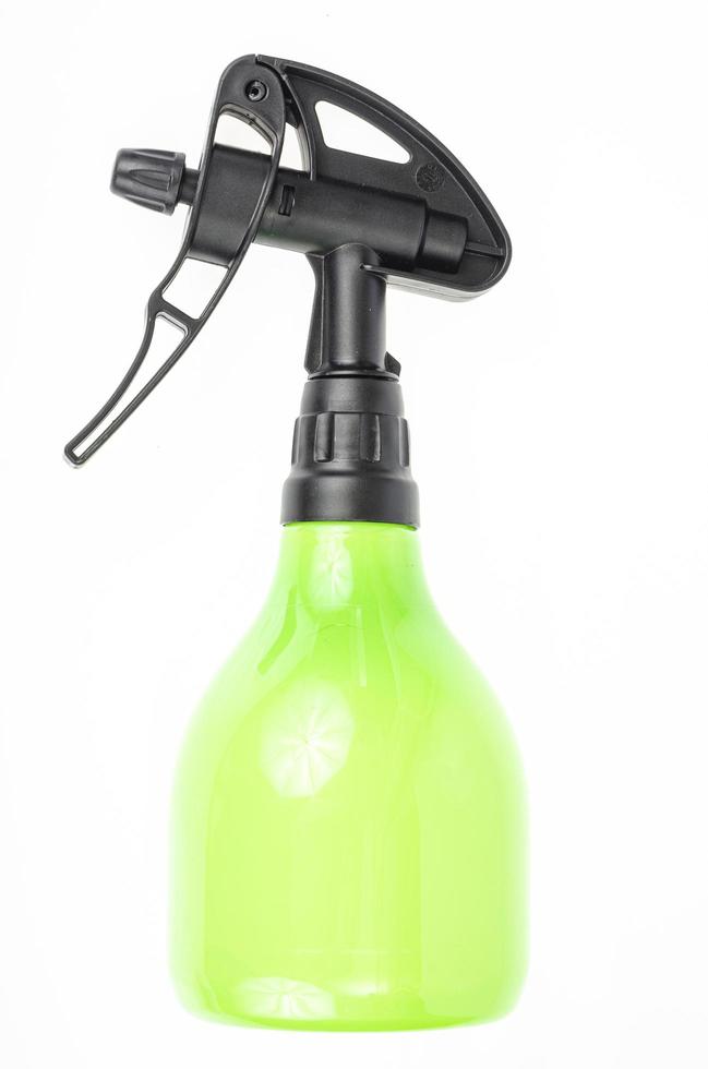 Green garden hand plant sprayer isolated on white background. Disease