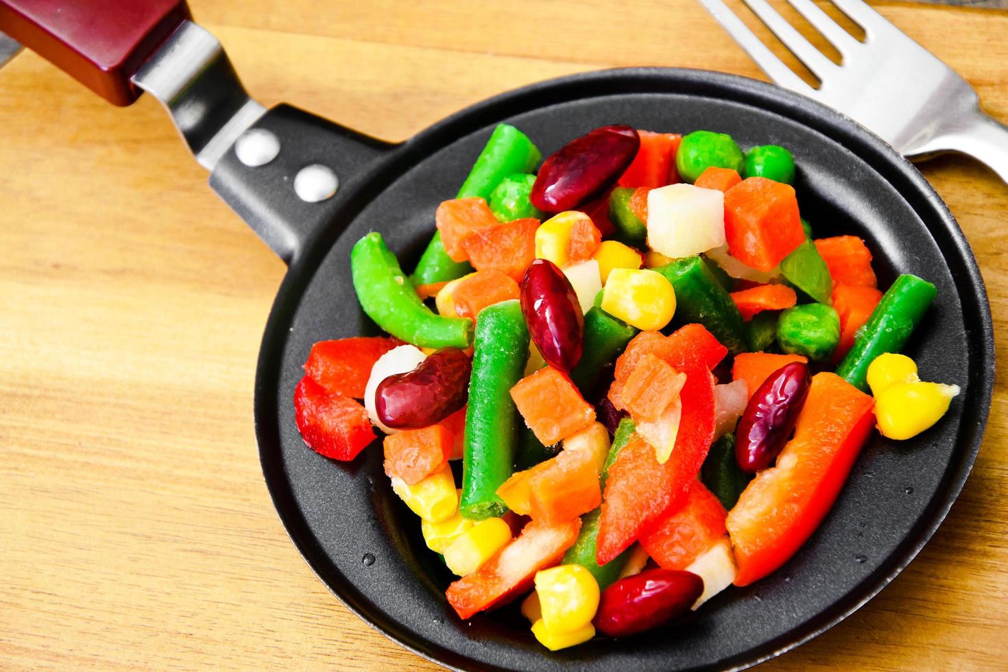 Mexican Mix of Vegetables. Tomatoes, Beans, Celery Root, Green B photo