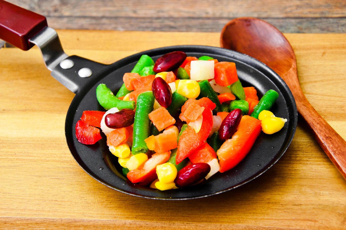 Mexican Mix of Vegetables. Tomatoes, Beans, Celery Root, Green B photo